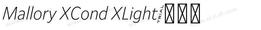 Mallory XCond XLight字体转换